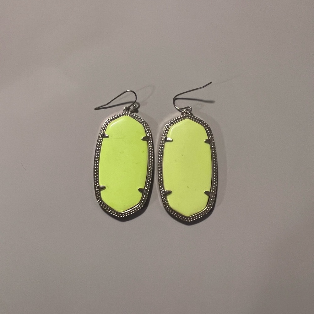 Neon yellow earrings - KS